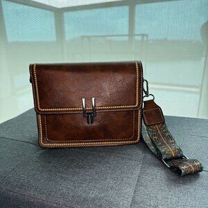 Retro Personality, Versatile, Contrasting, Shoulder, Cross-Body Small Square Bag